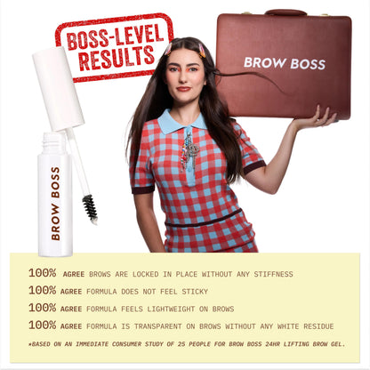 ColourPop Brow Boss Clear Brow Gel - 24HR Lifting Waterproof Eyebrow Gel - Flake-Proof & Zero Residue - Sculpted Hold & Lamination Effect - Infused with Panthenol & Rosemary Extract (0.23 Fl oz)