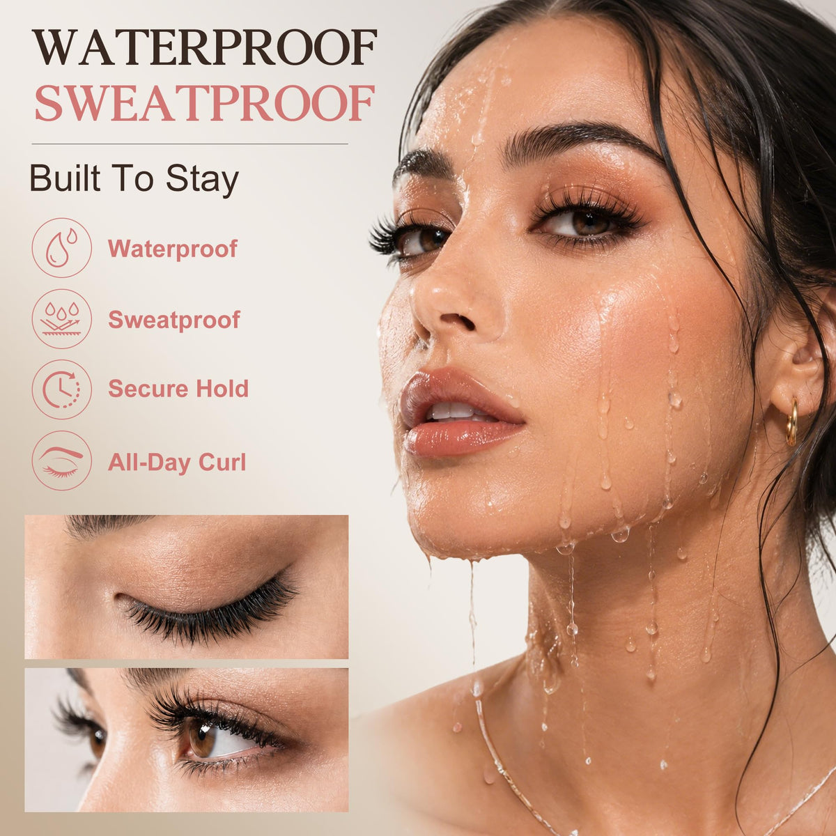 Magnetic Eyelashes with Applicator Eyeliner Natural Fake Eyelashes 10 Pairs