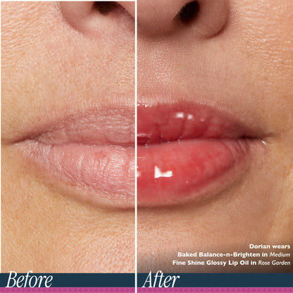 LAURA GELLER Fine Shine Glossy Lip Oil, Hydrating - Glass Half Full, Spiced Chai, Pink Prosecco, Rose Garden