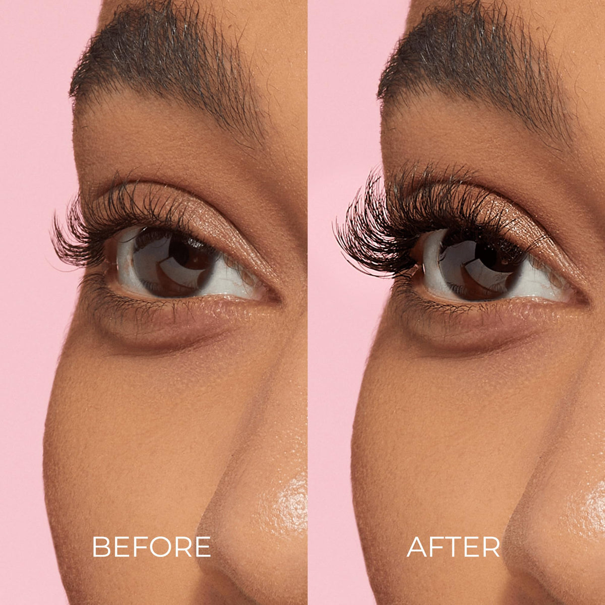 Kiss Impress Falsies Press On Self Adhesive Eyelashes, 14mm-16mm Natural Volume Press On Lashes, Black, No Glue Needed, Invisible Band, 12 Lash Clusters - Edgy