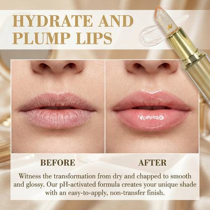 ZOYYE pH Adjusting Lipstick for Mature Women, Transferproof Clear Lip Gloss, Clear lip stick That Changes Color, Long Lasting 24 Hours Moisturizing, Suitable for All Skin Tones