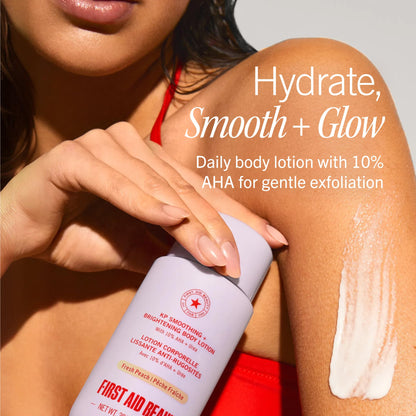 First Aid Beauty KP Smoothing and Brightening Body Lotion, 6.7 fl oz, Peach