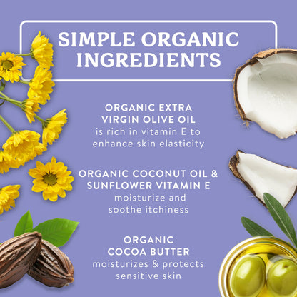 Badger Organic Belly Butter, Cocoa Butter & Coconut, 2 oz Tin