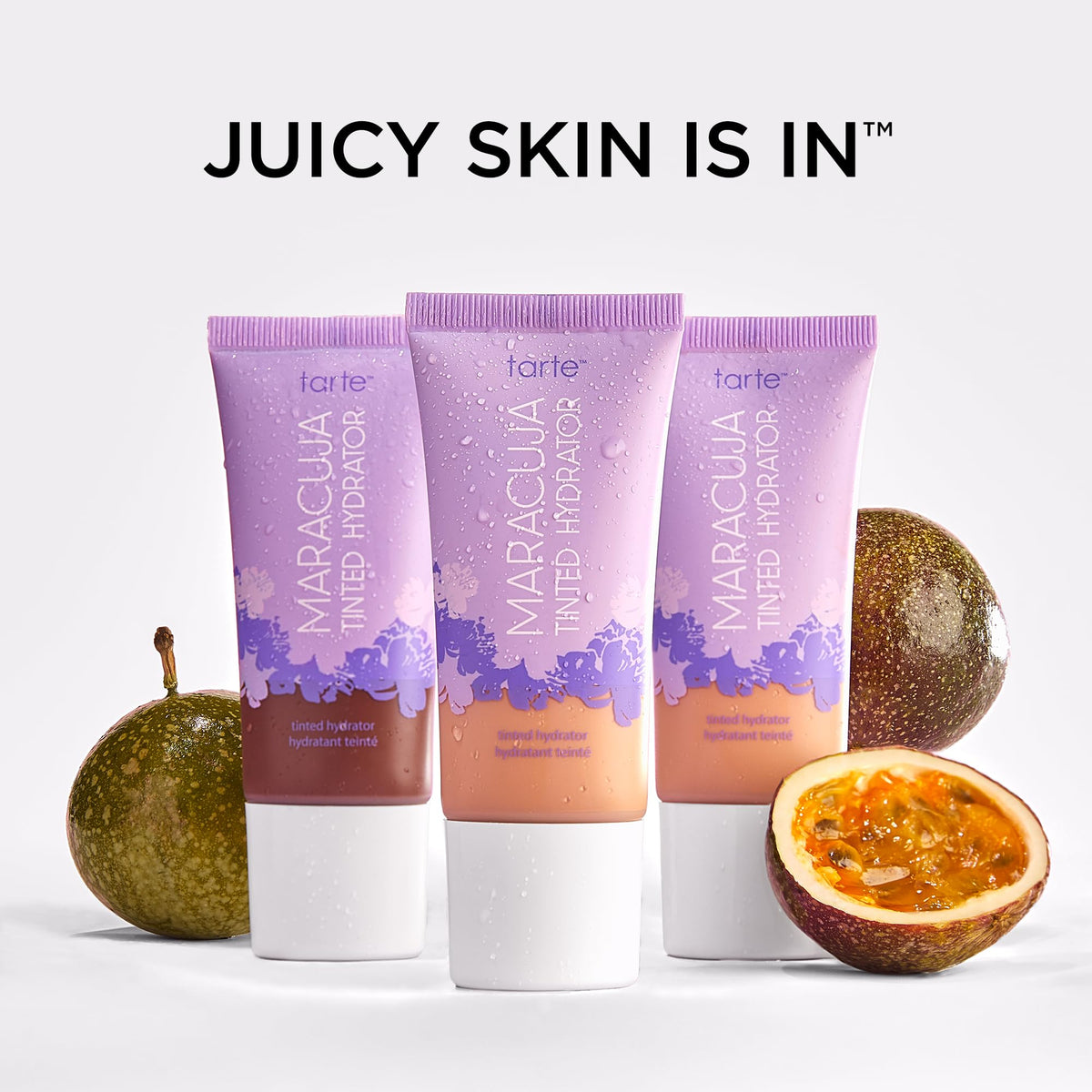tarte maracuja tinted moisturizer – Lightweight Sheer Foundation with Buildable Longwear Coverage, Hyaluronic Acid for Hydrated Skin, Vegan & Cruelty-Free, full size, 25N light-medium neutral