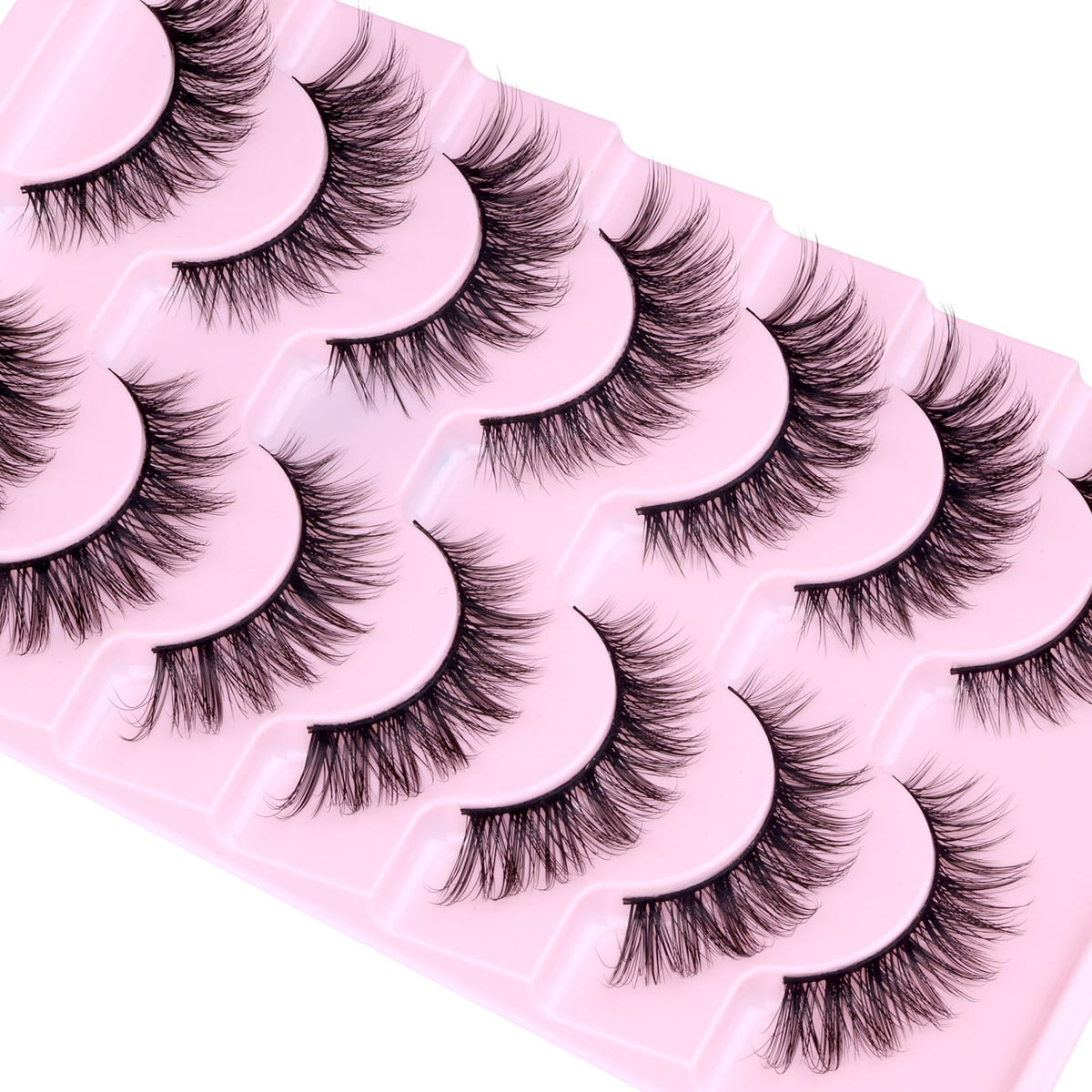 Wispy Lashes Natural False Eyelashes with Lash Glue Cat Eye Lashes Kit