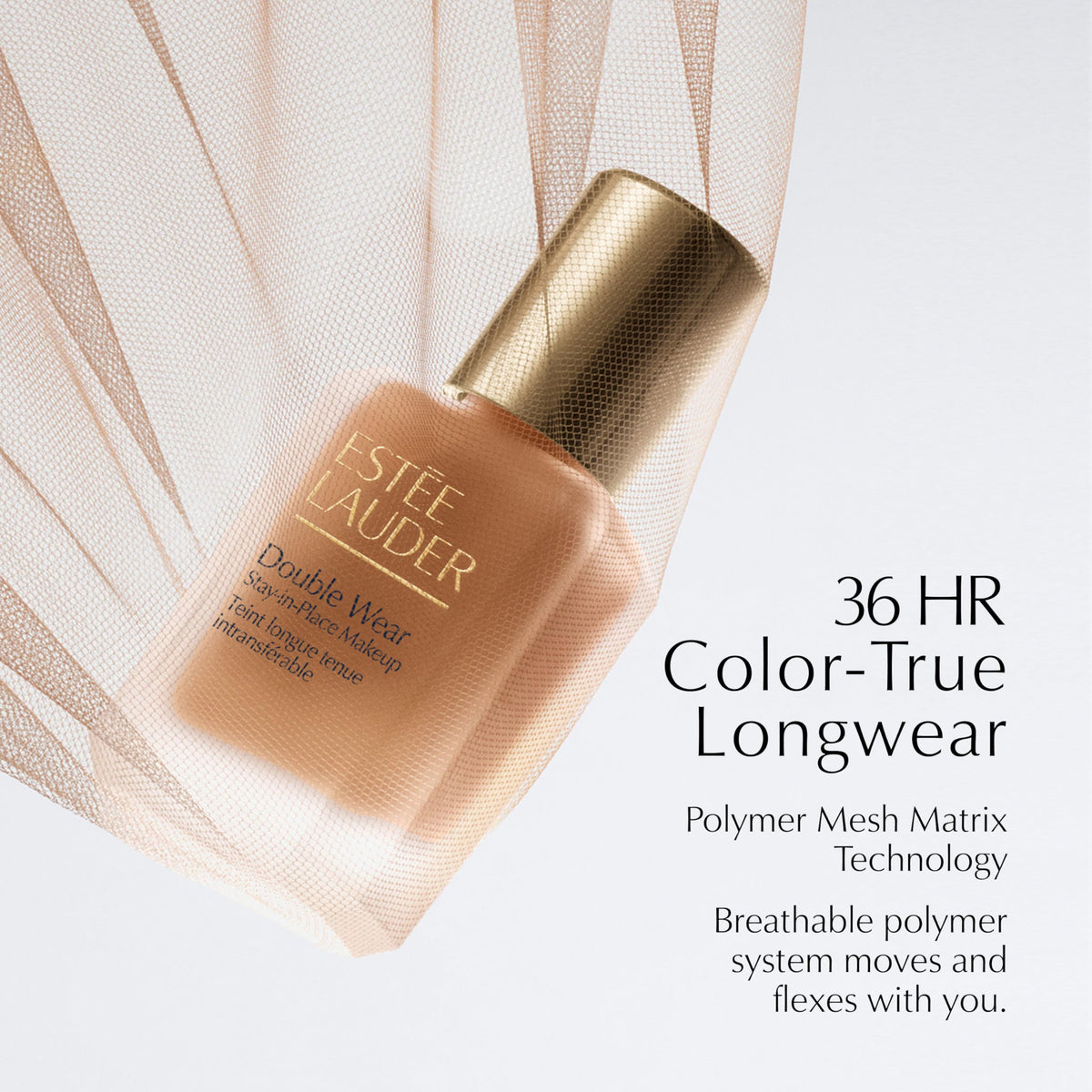 Estée Lauder Double Wear Stay-in-Place Foundation Makeup | 36-Hour Long-Wear Oil-Free Liquid Matte Foundation | Hydrating, Breathable, Buildable | New Formula, 1 Fl Oz, 3C2 Pebble