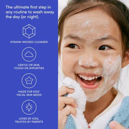 Evereden Kids Multi-Vitamin Face Wash, Dermatologist-Tested, Vegan, Peach