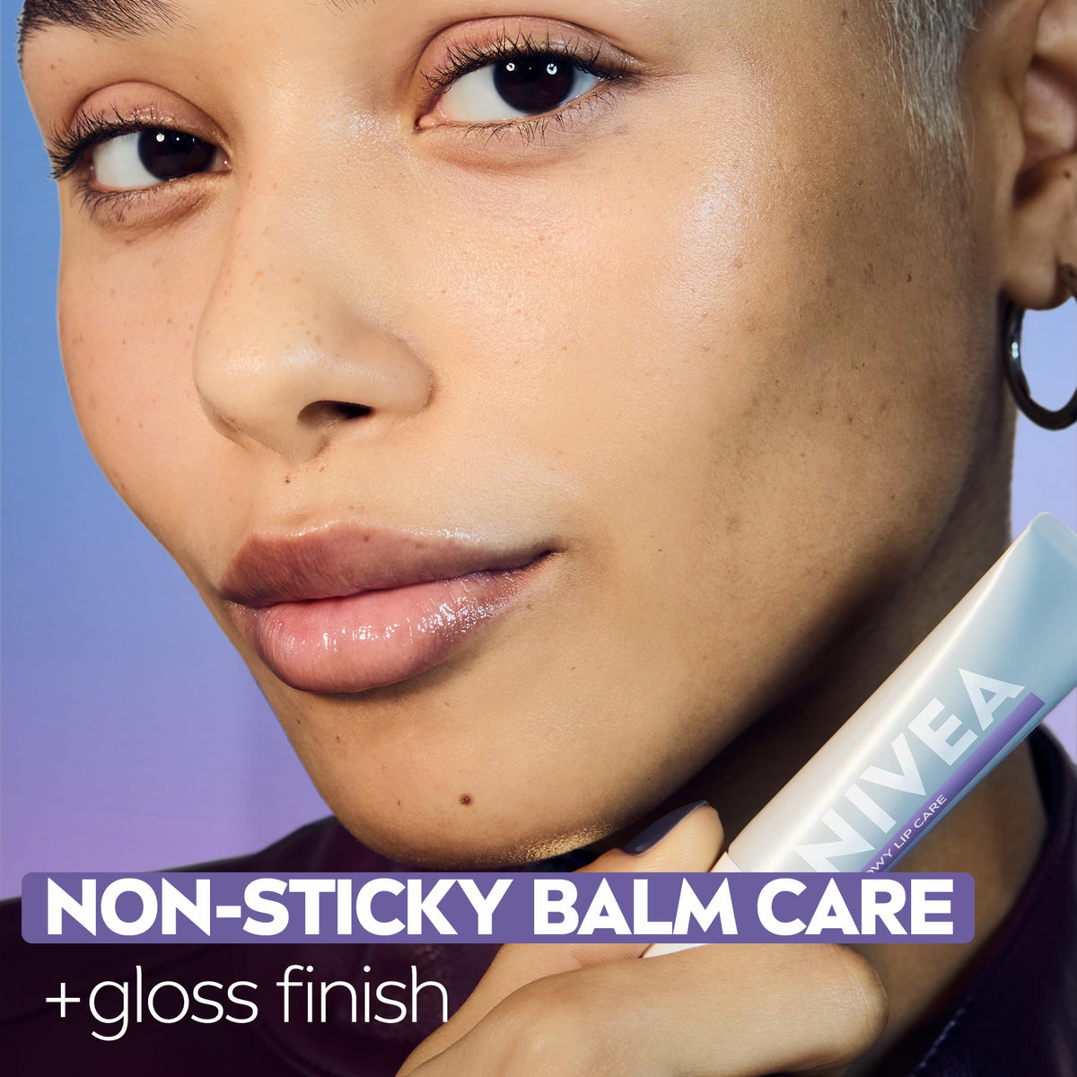 NIVEA Glowy Lip Care, Hydrating Lip Balm, 0.35 FL OZ