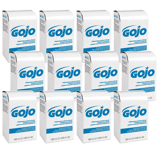 GOJO 800 Series Lotion Soap Refill, 12ct x 800 mL - 9106-12