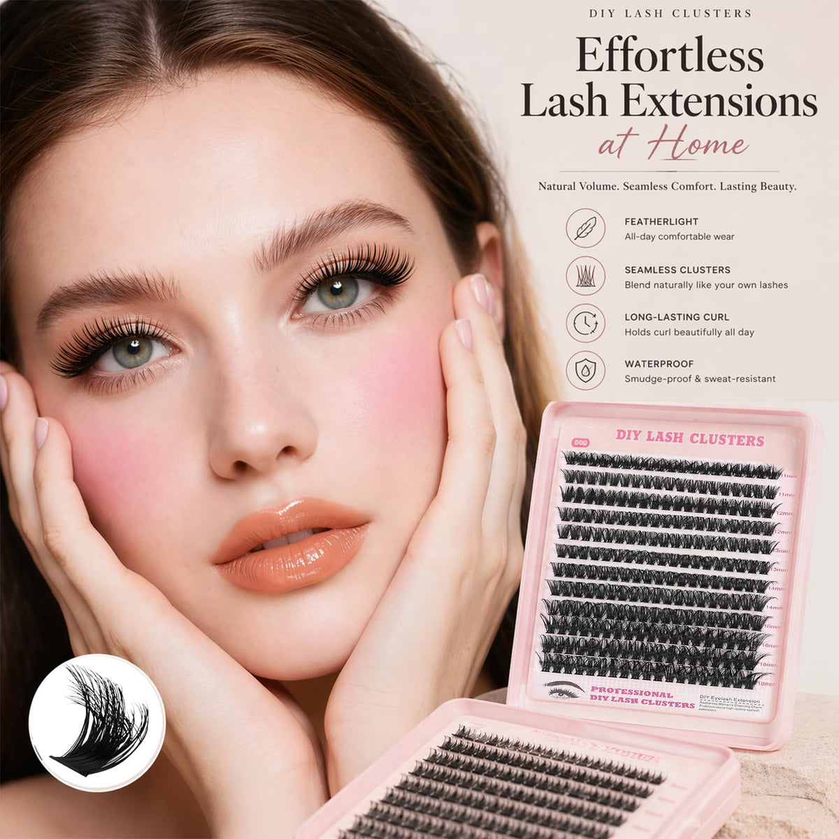 Lash Clusters 80D 100D Volume Thick Manga Lashes Clusters Eyelash Extension