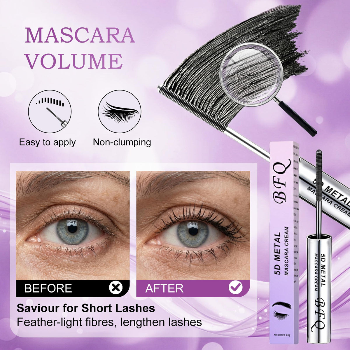 FormulaMax Iron Wand Mascara for Older Women – 5D Curling