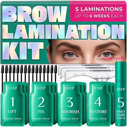 Brow Lamination Kit – PRO At Home Lift Kit with Mapping Rulers & Aftercare