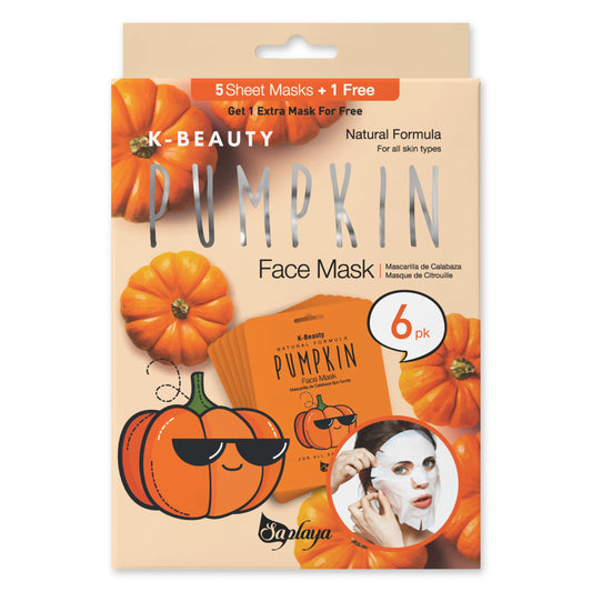 Saplaya Face Masks 6 Pack Scented Facemask Sheets Skin Care Mask Single Scent K-Beauty Natural Formula