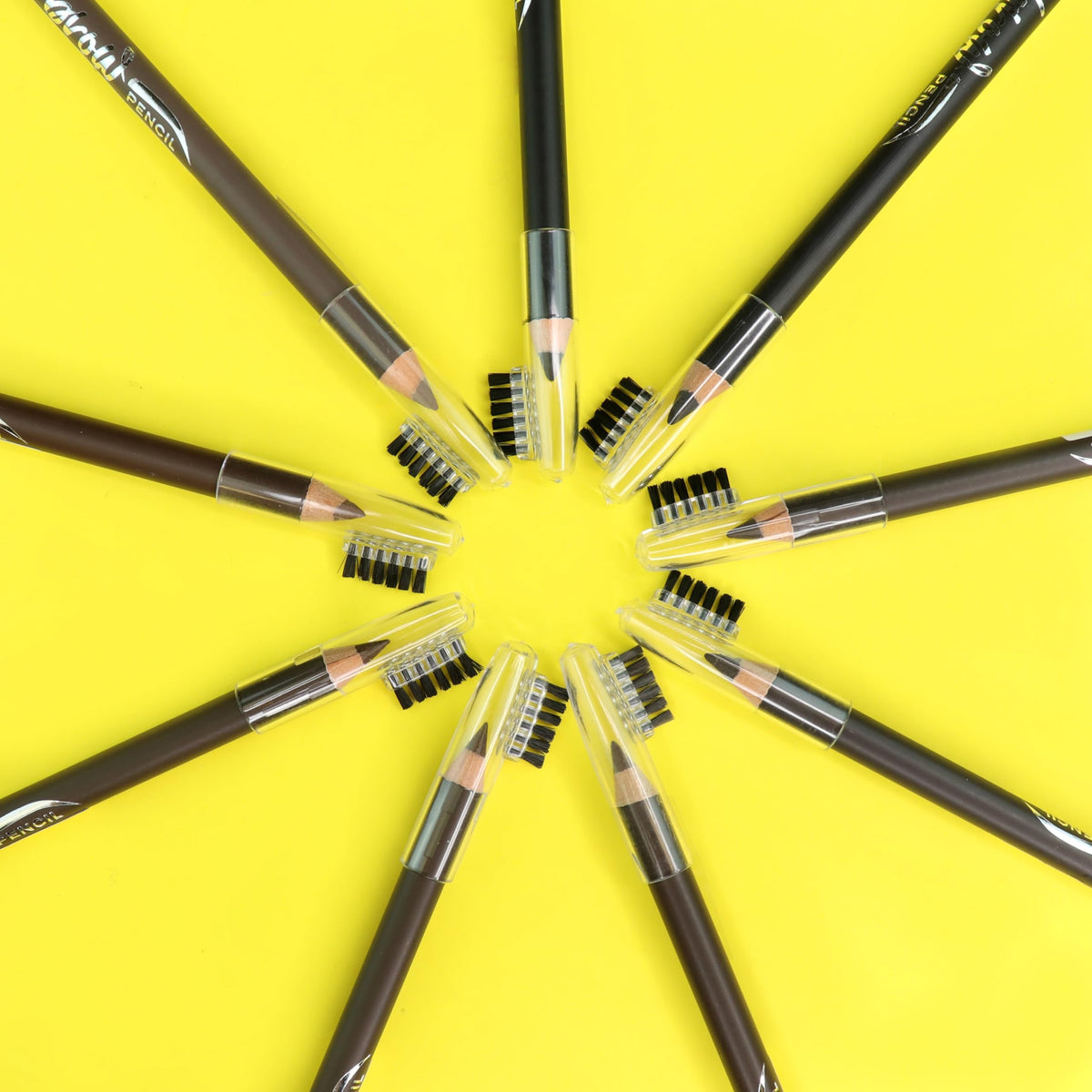 L.A. COLORS On Point Brow Pencil W/Built In Brush, Dark Brown CBP396