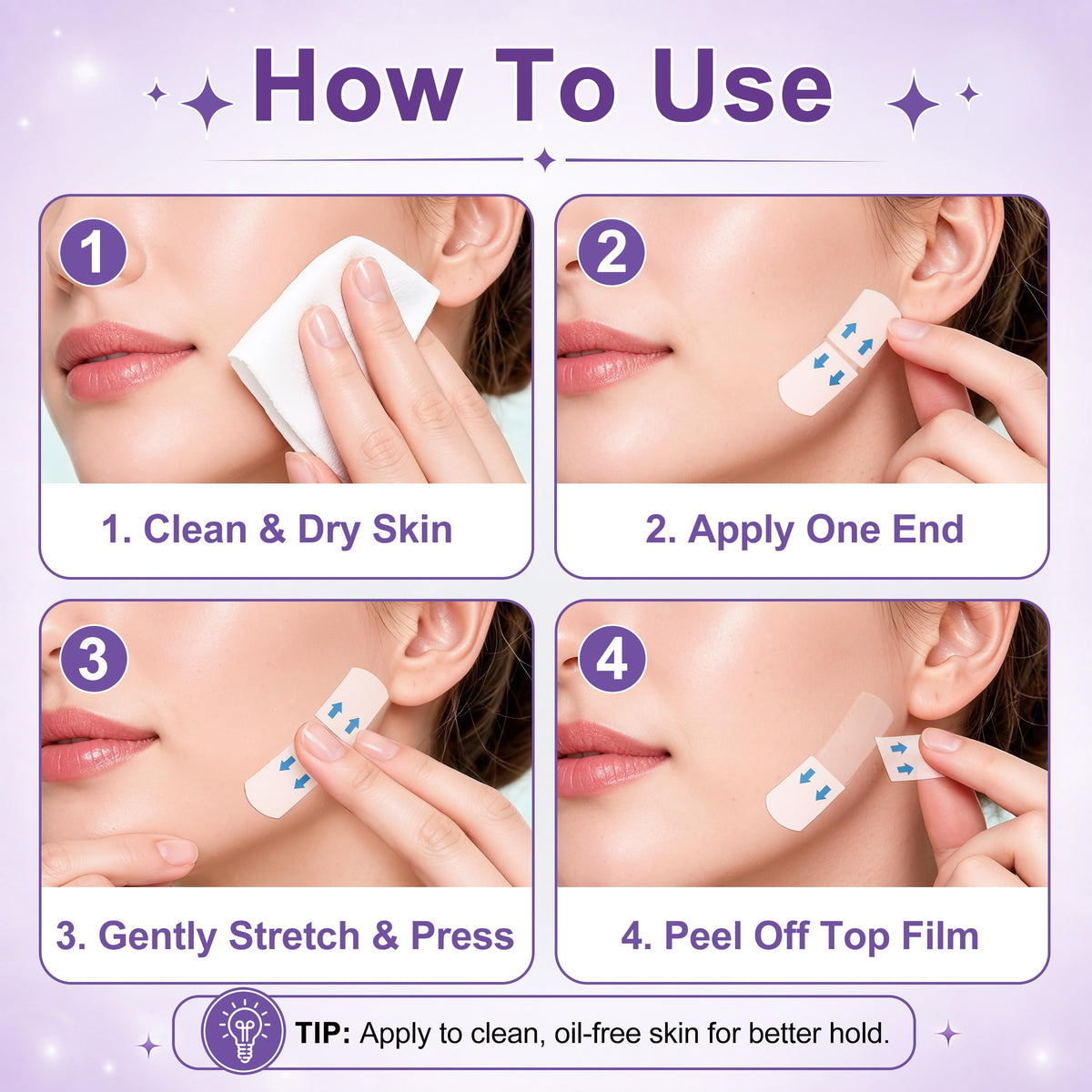 Face Tape Lifting Invisible, Face Lift Tape 8 Hours of Sustained,180PCS