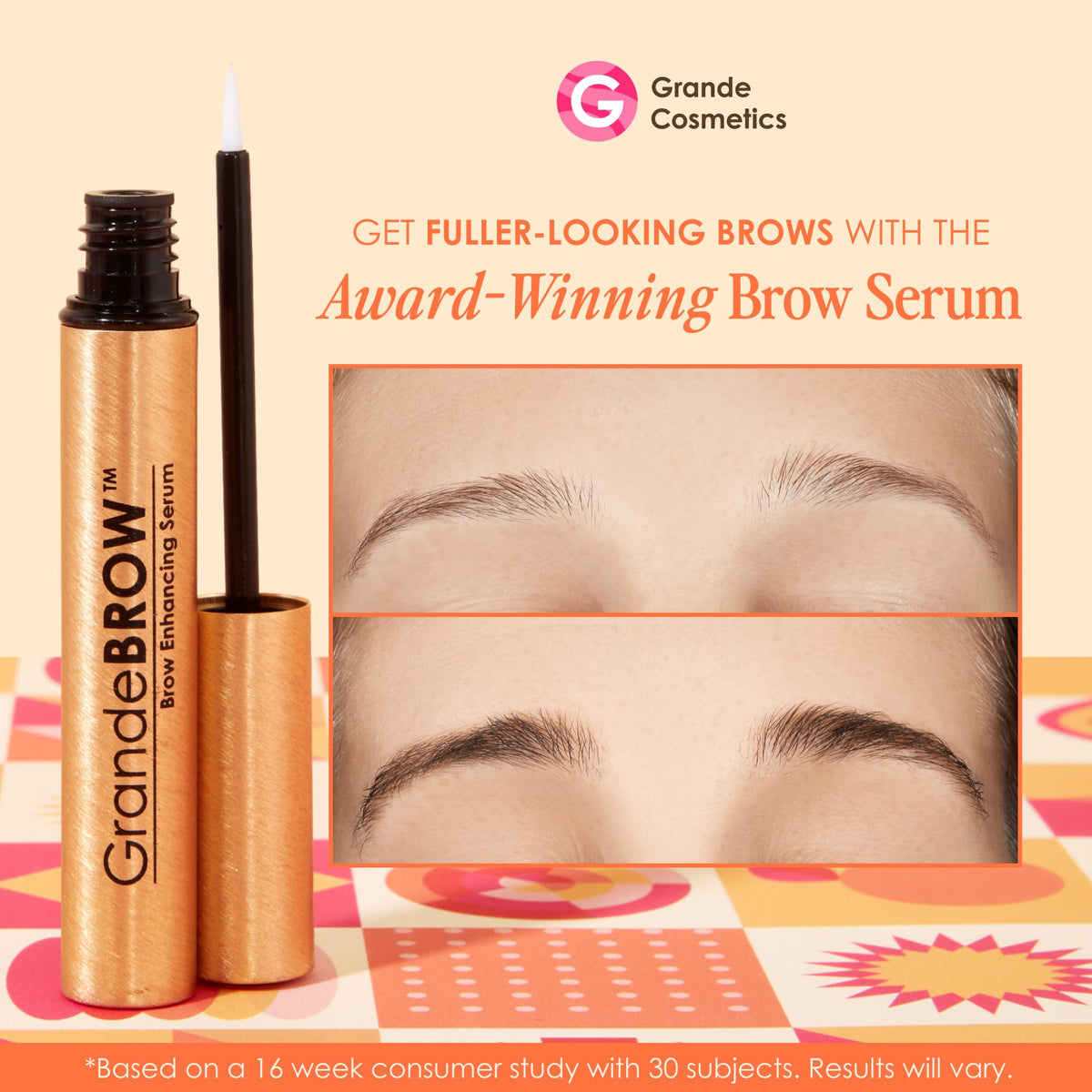Grande Cosmetics GrandeBROW Brow Enhancing Serum, 3mL, 4-Month Supply
