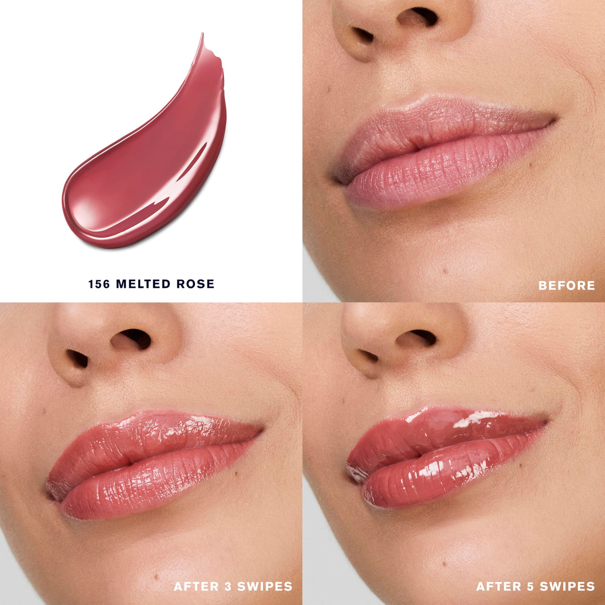 Estée Lauder Pure Color Melt-On Glosstick for Lips | Plumping & Moisturizing Lip Gloss, 156 Melted Rose