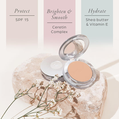 PÜR 4-in-1 Pressed Mineral Powder Foundation, SPF 15, Linen, Full Coverage