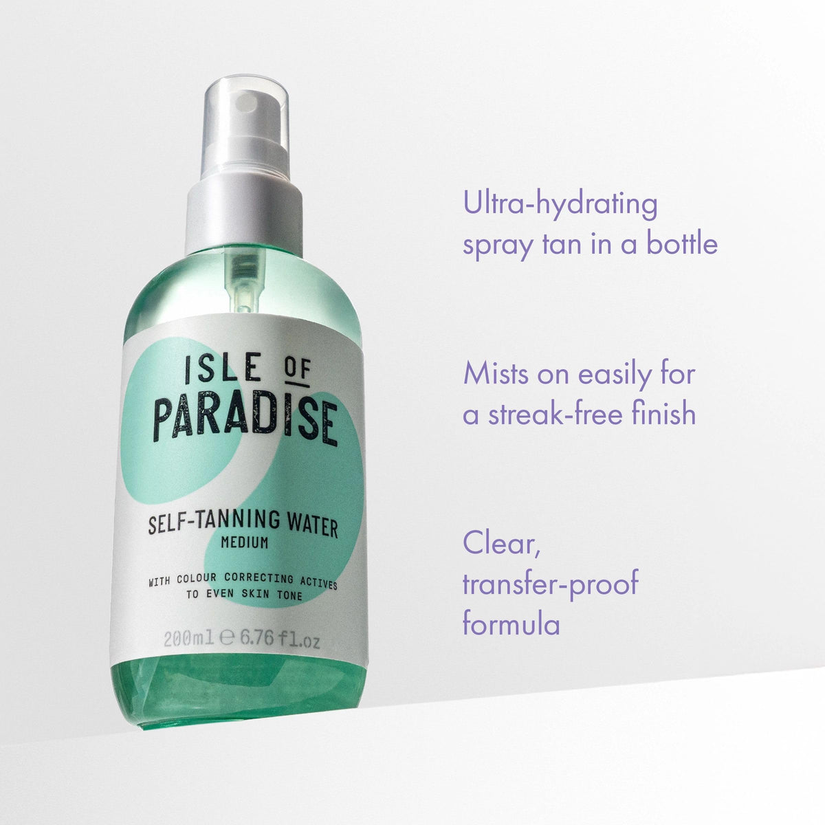 Isle of Paradise Self Tanning Water, Medium, 6.76 fl. oz/200 ml