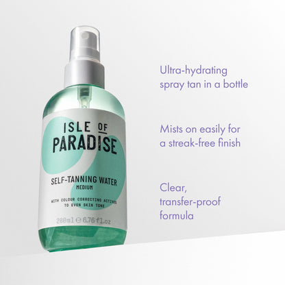 Isle of Paradise Self Tanning Water, Medium, 6.76 fl. oz/200 ml
