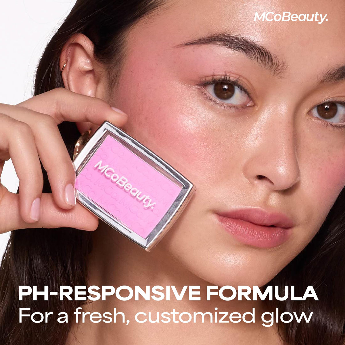 MCoBeauty Glow Up pH Color Activated Powder Blush - Blush Red