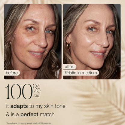 tarte CC tinted serum — Color-Correcting Tinted Serum, Lightweight Coverage, No-Makeup Makeup, Waterproof, 16HR Wear, vegan & cruelty-free, medium