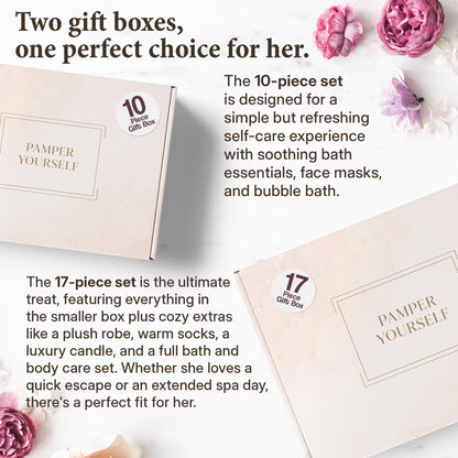 INFUSÉ 10-Piece Spa Gift Box for Women | Self-Care Set with Eye Mask, Loofa, Bath Bombs, Face Masks, Bubble Bath, Lotion, Body Wash & Bath Salts | Perfect Gift for Mom, Grandma, Wife, or Loved Ones