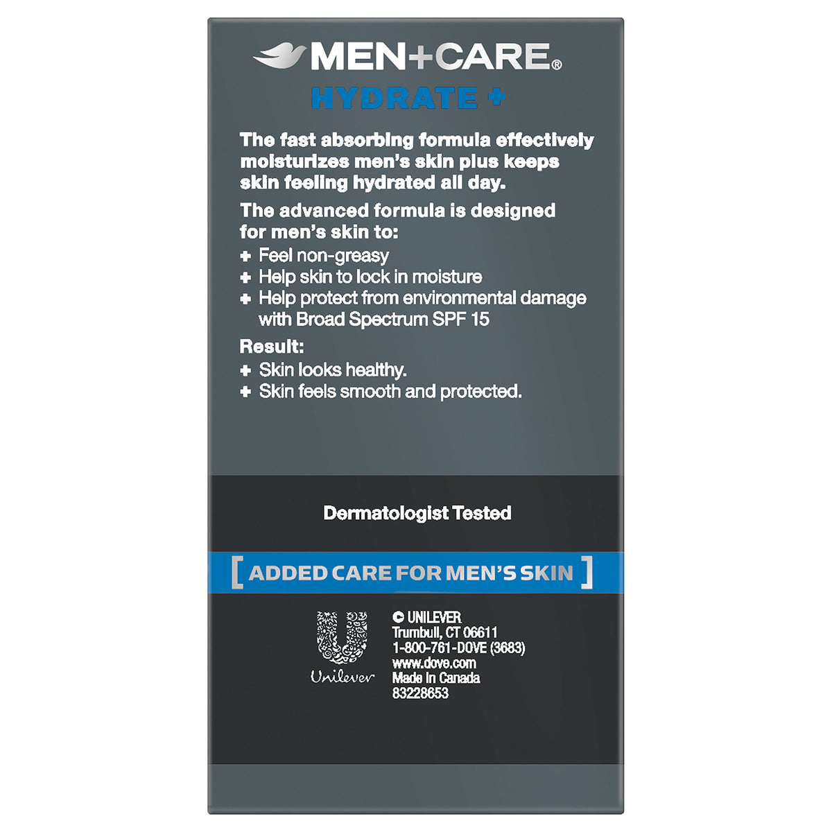 Dove Men+Care Face Lotion, Hydrate Plus 1.69 Ounce