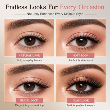 Magnetic Eyelashes with Applicator Eyeliner Natural Fake Eyelashes 10 Pairs
