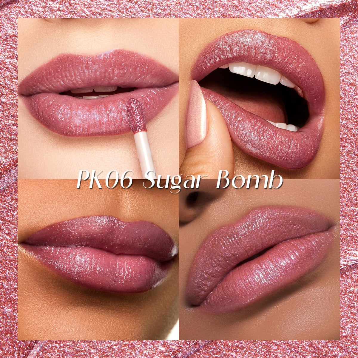 FOCALLURE Metallic Liquid Lipstick,Non Stick Cup Lip Gloss,High Impact Lip Color with Transfer-proof Wear,Long Lasting & Waterproof Lipstick Makeup for Women,Sugar Bomb
