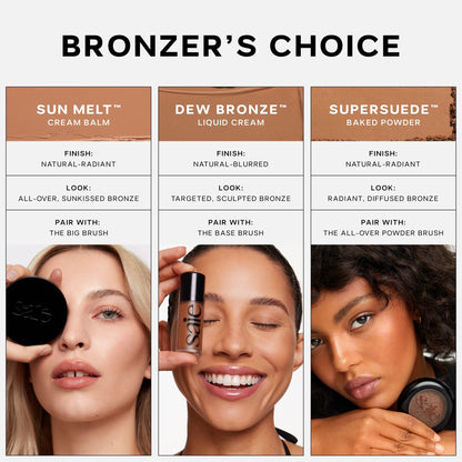 Saie Dew Bronze Hydrating Liquid Bronzer Stick, Sand (0.4 oz)