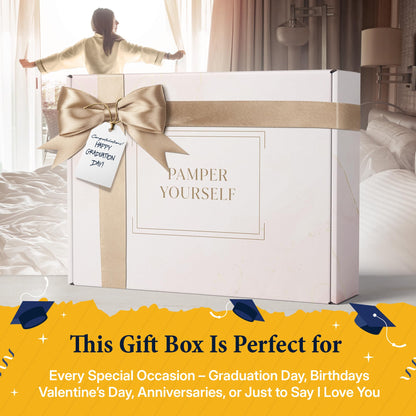 INFUSÉ 10-Piece Spa Gift Box for Women | Self-Care Set with Eye Mask, Loofa, Bath Bombs, Face Masks, Bubble Bath, Lotion, Body Wash & Bath Salts | Perfect Gift for Mom, Grandma, Wife, or Loved Ones