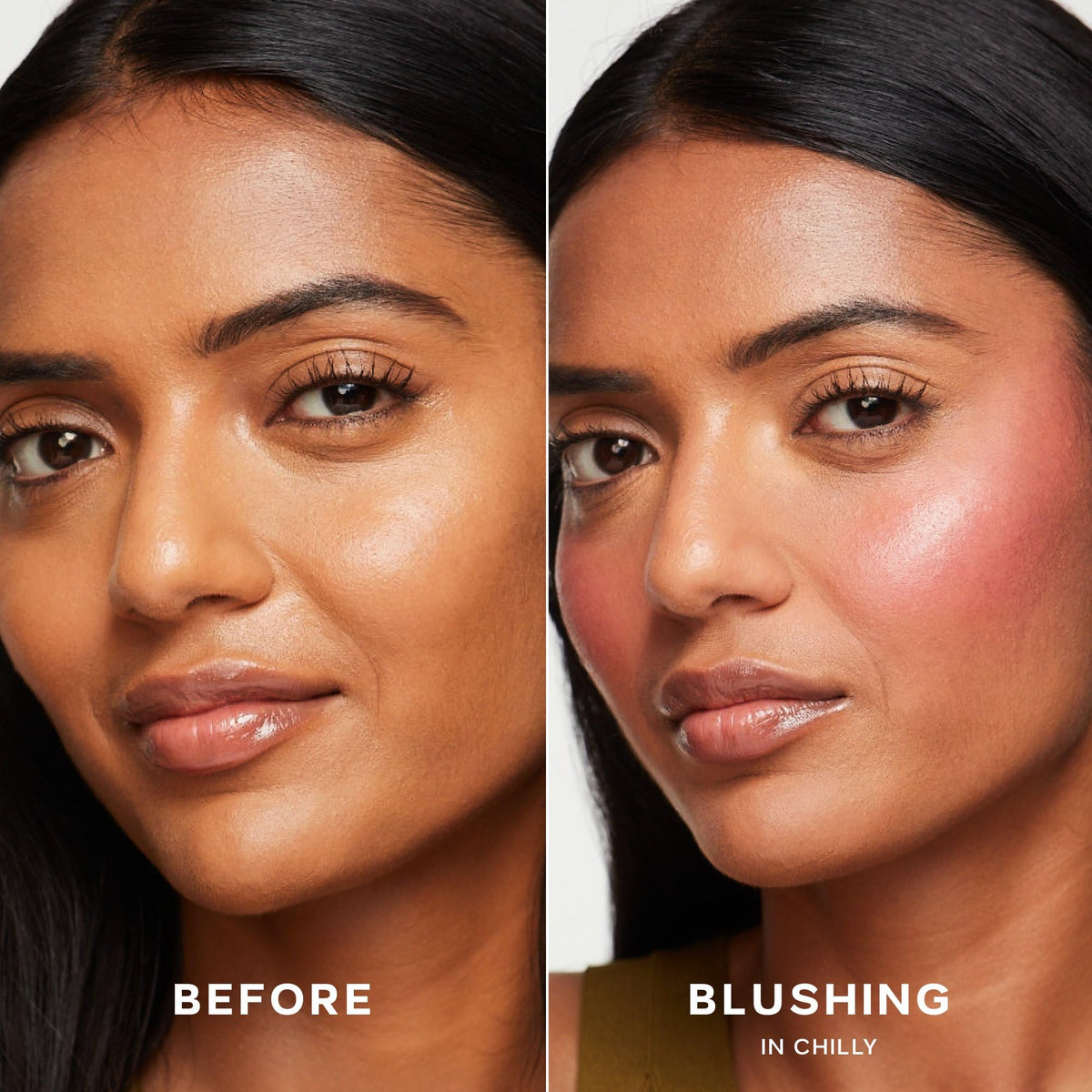 Saie Dew Liquid Blush for Cheeks - Hydrating Cream Blush Stick with a Blendable + Buildable Formula - Skincare Infused Dewy Cheek Tint for a Natural Flush - Glowy Makeup Essential - Chilly (.40 oz)