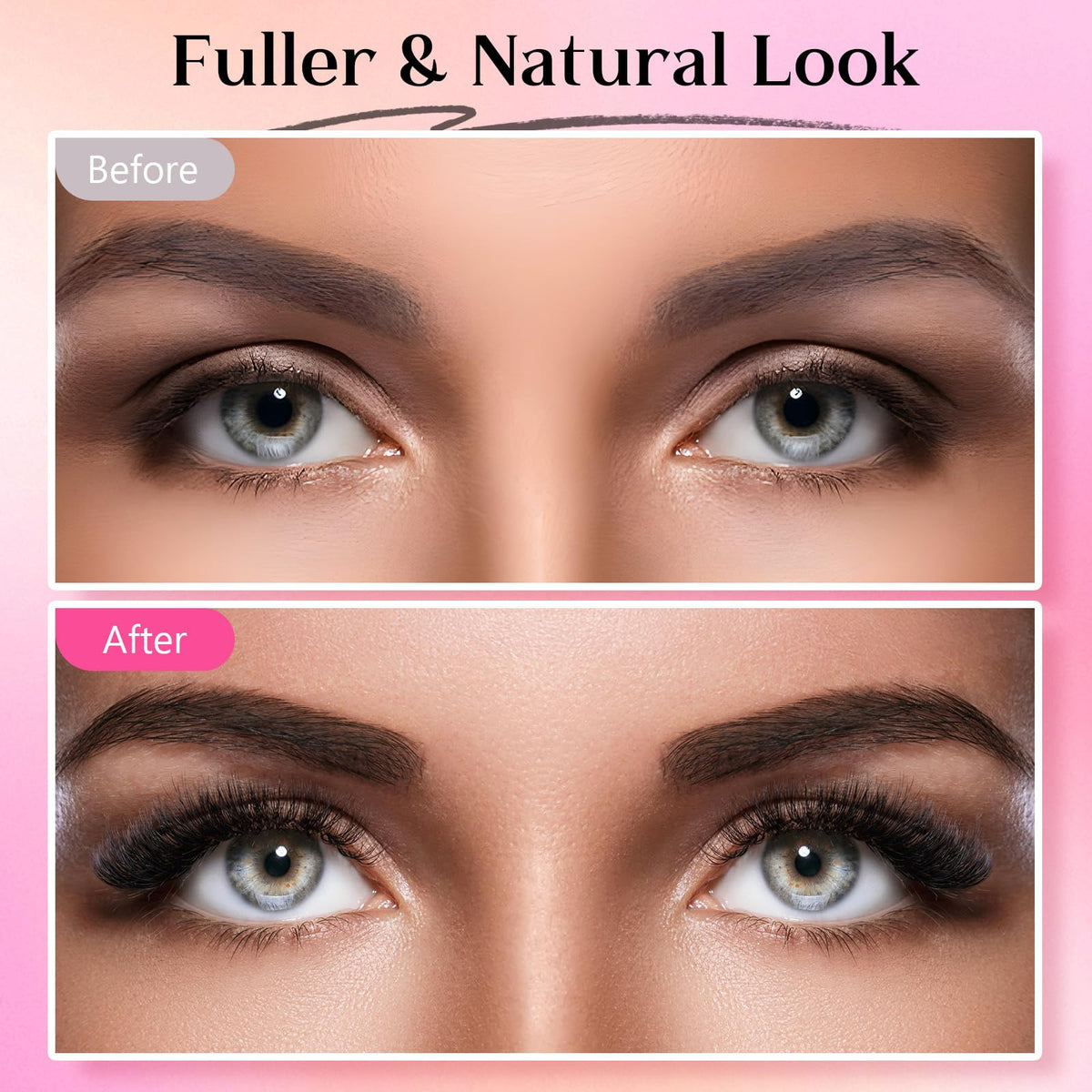 Eyelash and Eyebrow Color Kit 2-in-1,Easy Use Salon at Home Instant Set,7ml