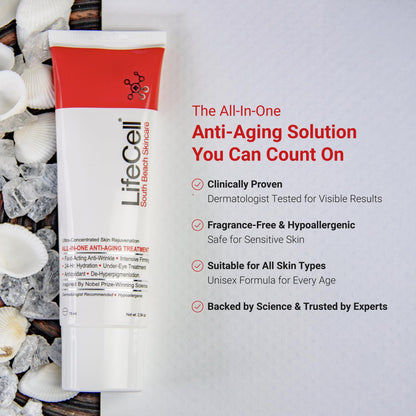 LifeCell Anti-Aging Cream for Wrinkles, Fine Lines & Dark Circles, 2.54oz