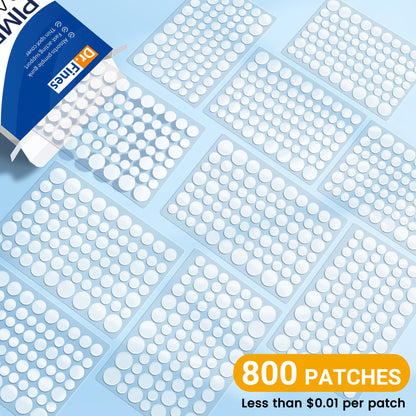 Dr.fines 800 Counts Pimple Patches - Hydrocolloid Acne Patches for face