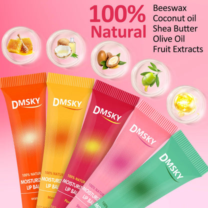 Dmsky 12 Pack Lip Gloss Bulk, Clear, Non-Sticky, 12 Flavors