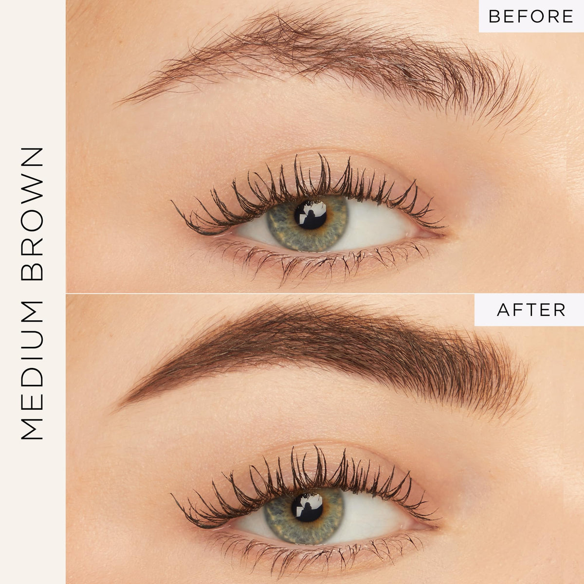 tarte busy gal tinted brow gel – 3-in-1 Waterproof Longwear Eyebrow Gel to Shape, Tint & Set Brows, Infused with Vitamin E, Vegan & Cruelty-Free, full size, med brown
