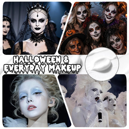 LYNEMOGA White Foundation, Liquid Foundation for Halloween Cosplay Makeup