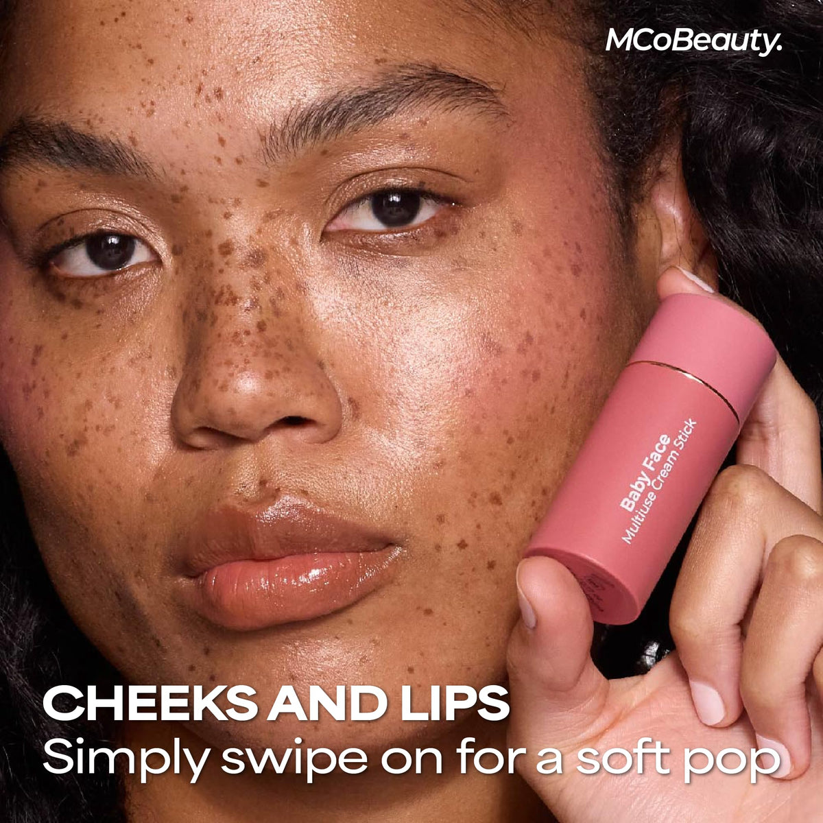 MCoBeauty Baby Face Cream Blush Stick - Peony Rose - Cheek & Lip Tint Stick