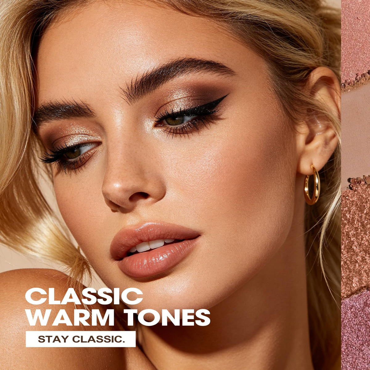 PRALOVIXAE 14-Color Baked Eyeshadow Palette, Matte & Shimmer, Sunset Blush