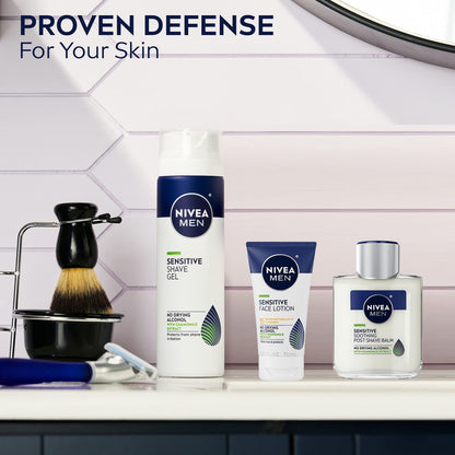 NIVEA MEN Sensitive Face Lotion, SPF 15 Sunscreen, Multipack, 3 x 2.5 FL OZ