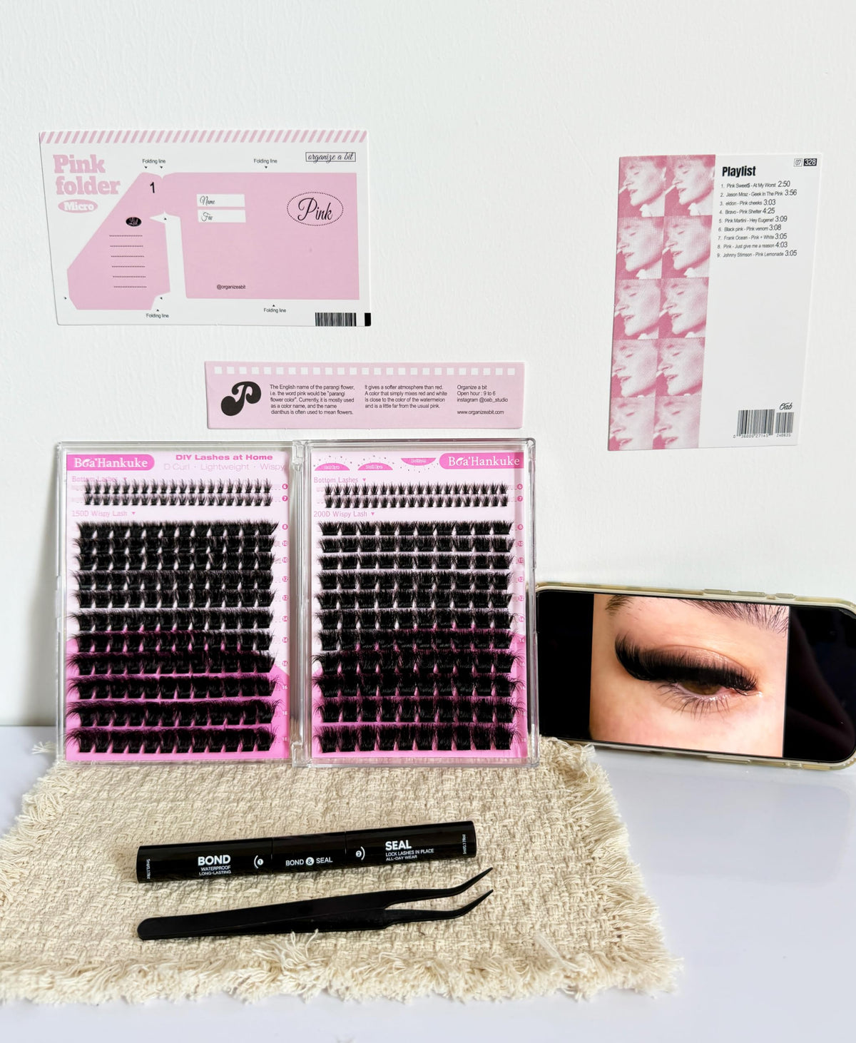 Fluffy Lash Clusters Kit with Bottom Lashes Volume Eyelash Extension Kit 150D+200D Thick Eyelash Clusters Kit 8-18MM Wispy Individual Lashes with Waterproof Lash Bond&Seal D Curl Lash Extension kit