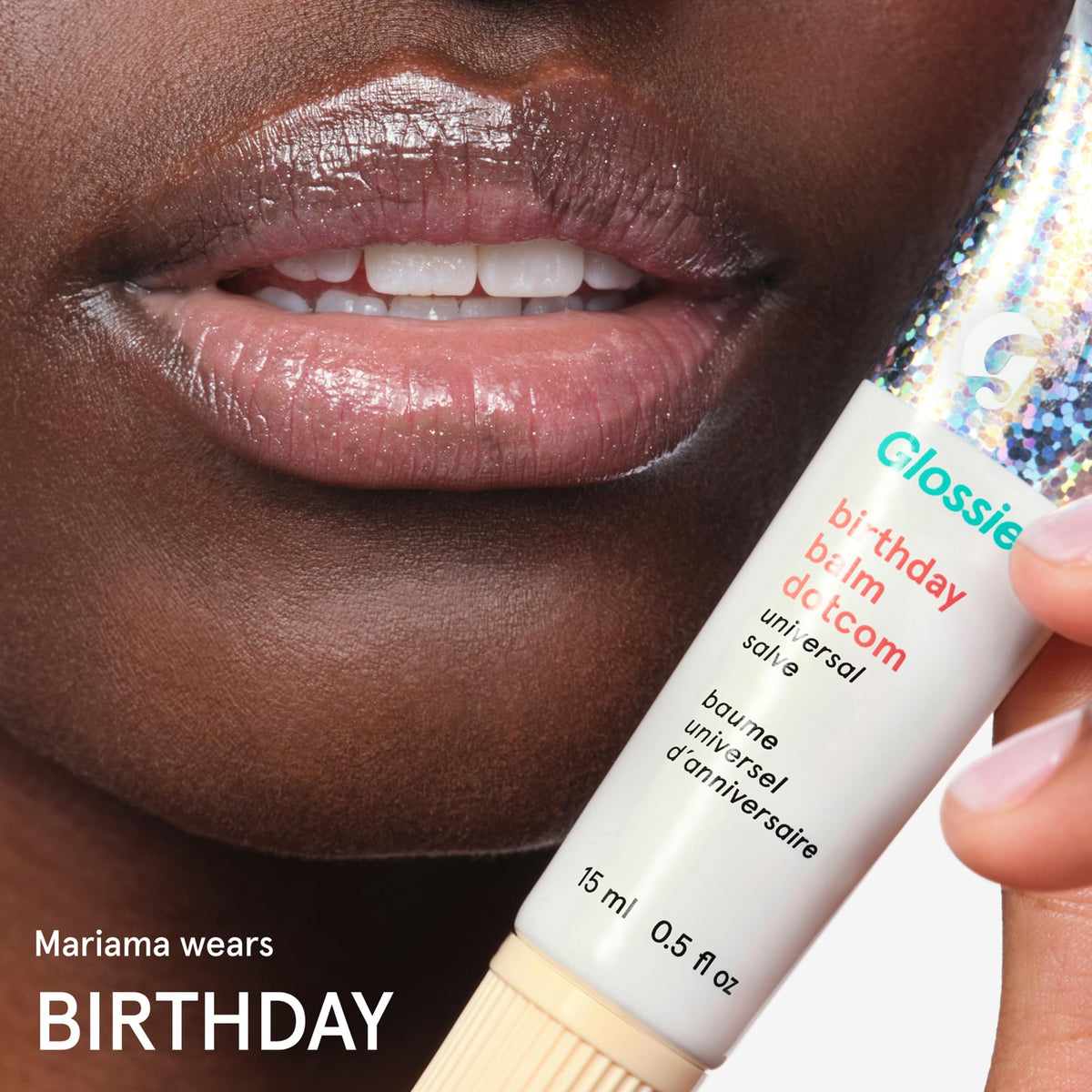 Glossier Balm Dotcom Lip Balm & Universal Salve, Birthday, Soft Shimmer
