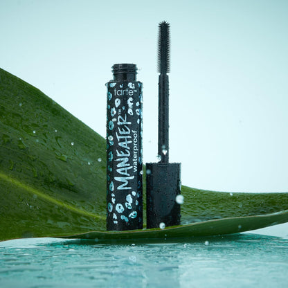 tarte maneater waterproof mascara – Extreme Curl, Instant Volume & Length, 16HR Ultra-Creamy Longwear Eye Makeup, Cruelty-Free, full size, black