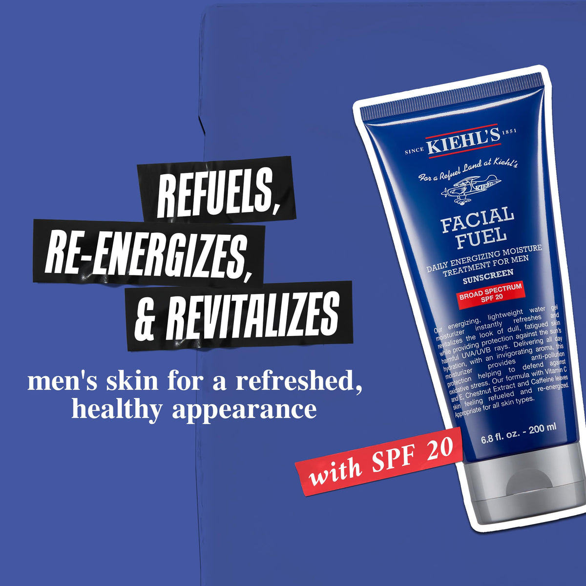 Kiehl's - Facial Fuel Men's Energizing Moisturizer with SPF 20-6.8 fl oz