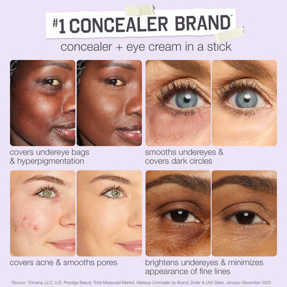 tarte shape tape blur concealer stick - Full Coverage Crease-Proof Makeup, Diamond-Shaped Precision Tip for Instant Eye Lift Effect, 50% Skin-loving Ingredients, Vegan & Cruelty-Free, full size, 8B