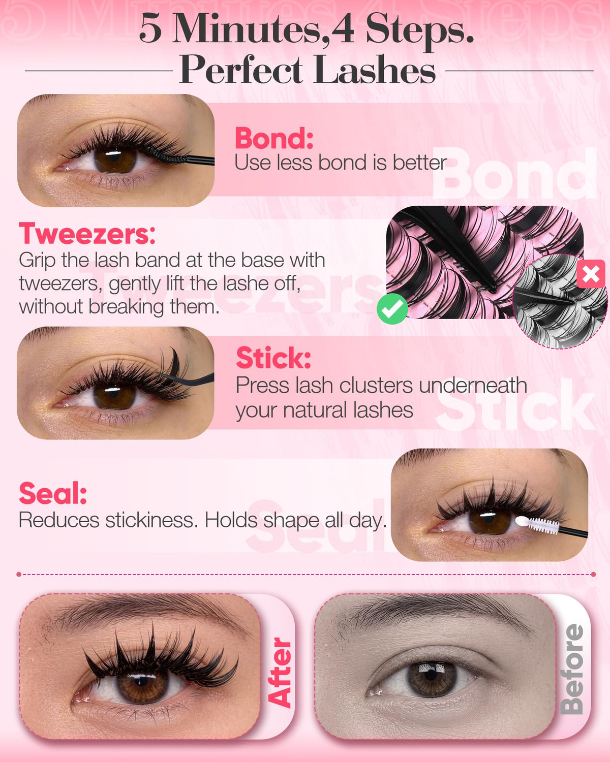 Fairy Lash Clusters Manga Eyelash Clusters D Curl Anime Individual Lashes