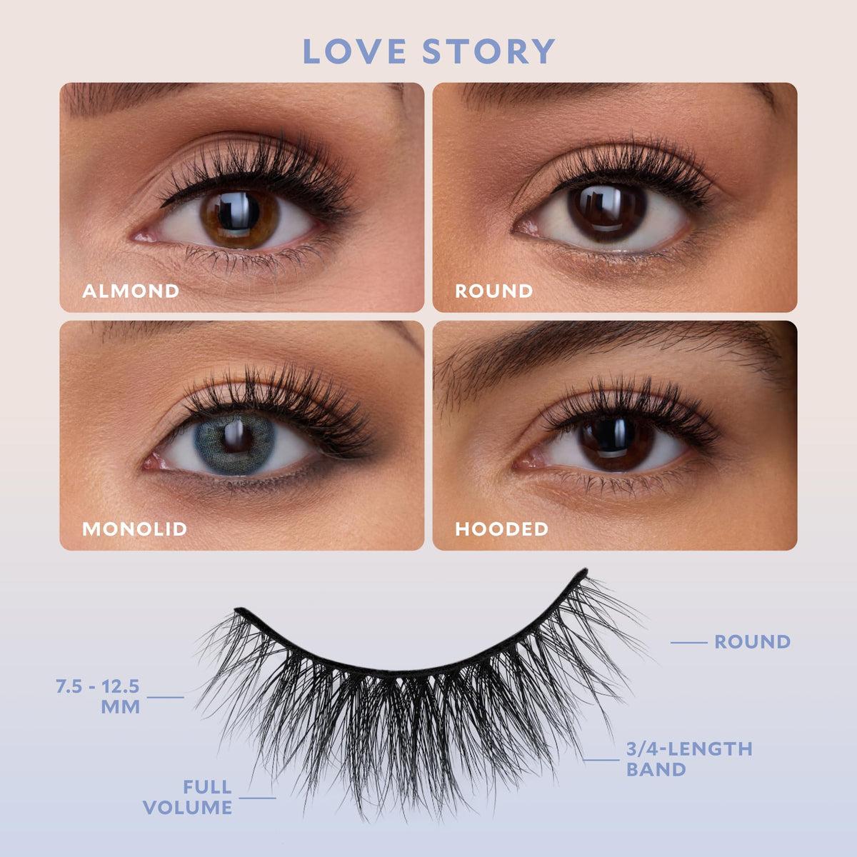 Velour Effortless Self Adhesive Eyelashes (True Love & Love Story)