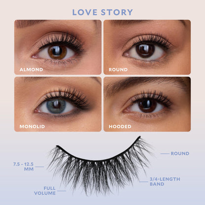 Velour Effortless Self Adhesive Eyelashes (True Love & Love Story)